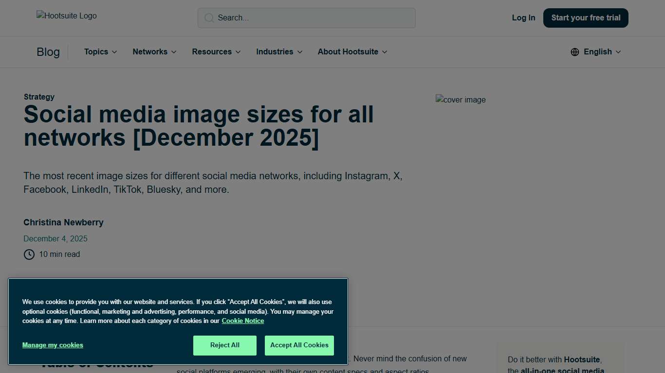Social media image sizes for all networks [December 2025]